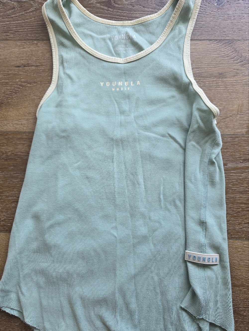 YoungLA  in Sage Green with Cream Trim